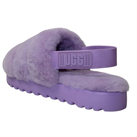 UGG Super Fluff Slipper Sandals Elastic strap Lavender Women's 8 NEW! - Picture 4 of 11
